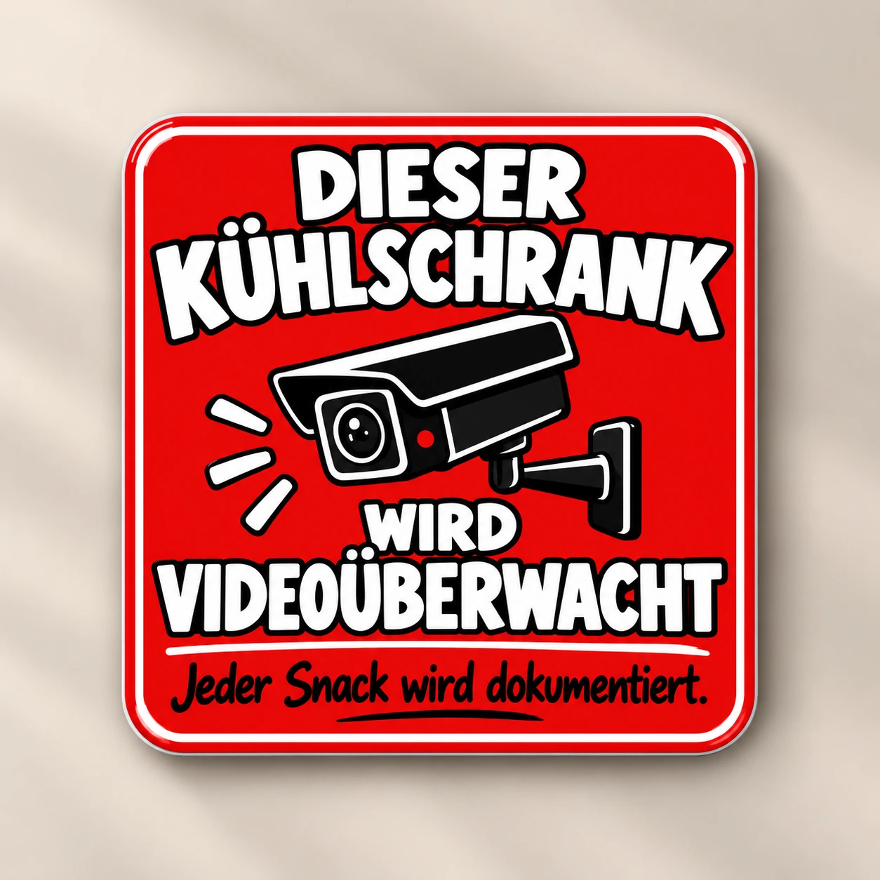 Kühlschrankmagnet »Videoüberwacht«            